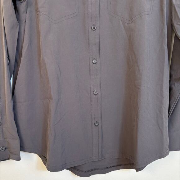 Eddie Bauer Gray Button Down Shirt for Women - Picture 5 of 11